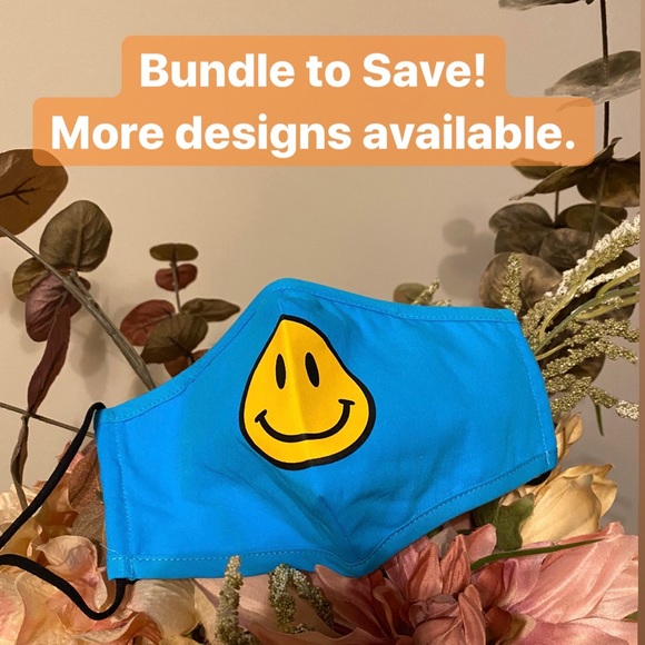 🆑 Pink Leaves 🍁 Print Face Mask - Picture 11 of 11